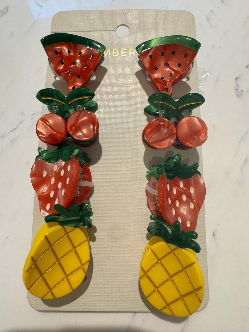 Kohl's Multicolor Fruit Drop Hair Clips